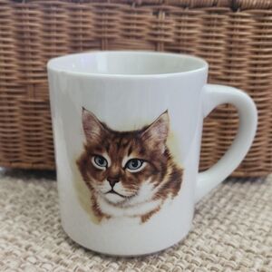 Vintage China Porcelain vintage tabby cat tea cup mug Walter The Cat
